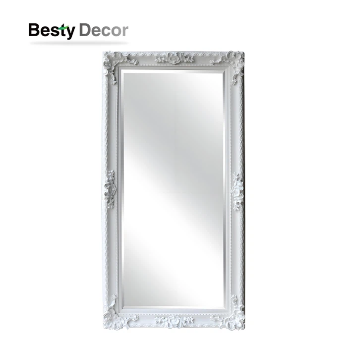Matt White Decorative Large Floor Mirror