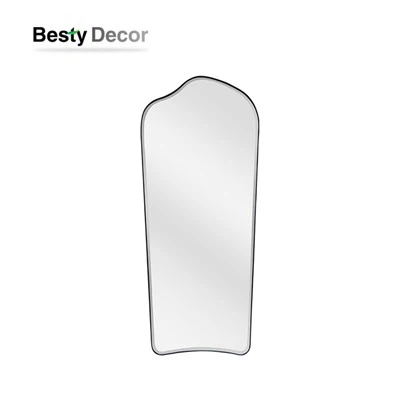 กระจกโค้งโลหะสีดำ