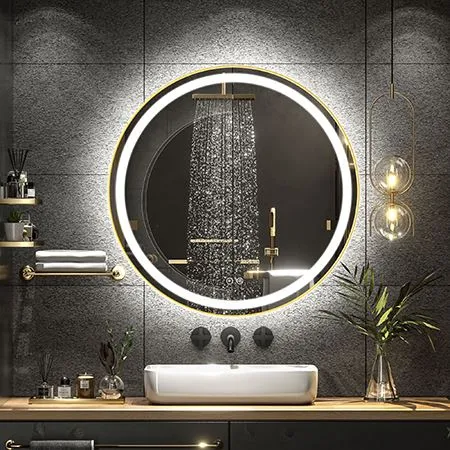 กระจก LED แบบสัมผัสอัจฉริยะพร้อมกรอบอลูมิเนียมอัลลอยด์